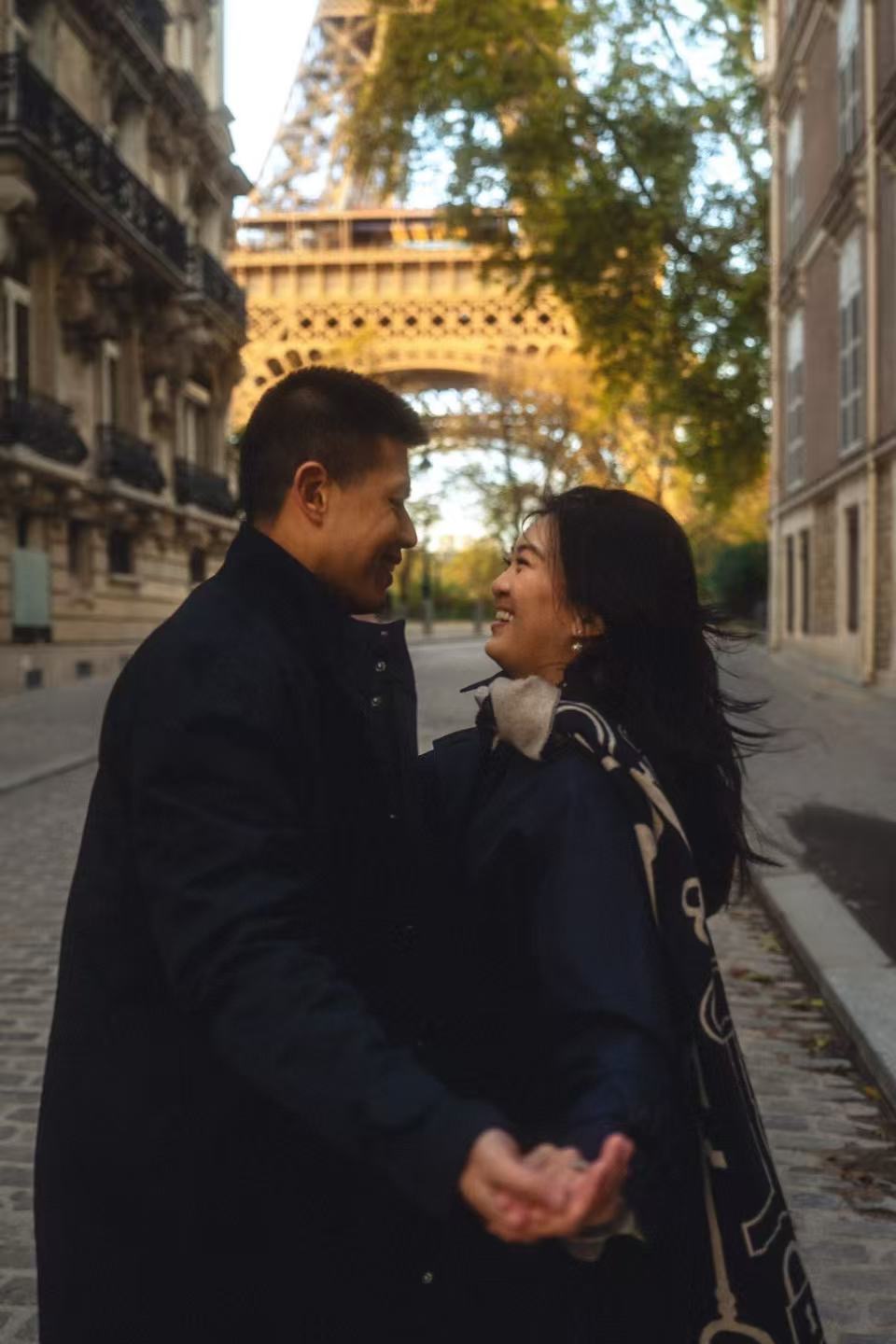 Patrick and Ivy at the Eiffel Tower, Paris
